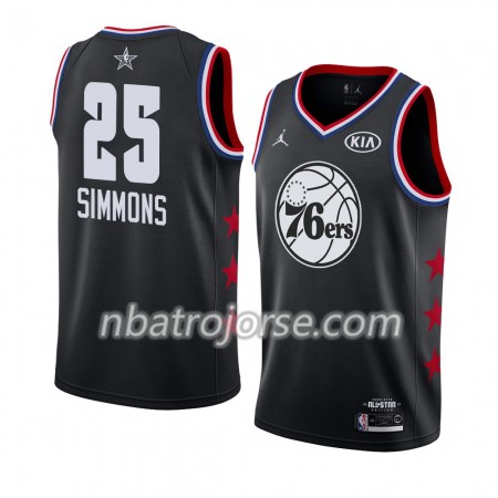 Män Philadelphia 76ers Tröja Ben Simmons 25 2019 All-Star Jordan Brand Svart Swingman